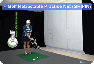 Golf Retractable Indoor Pratice Net by Source One